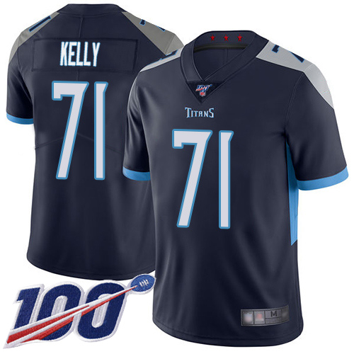 Tennessee Titans Limited Navy Blue Men Dennis Kelly Home Jersey NFL Football #71 100th Season Vapor Untouchable->tennessee titans->NFL Jersey